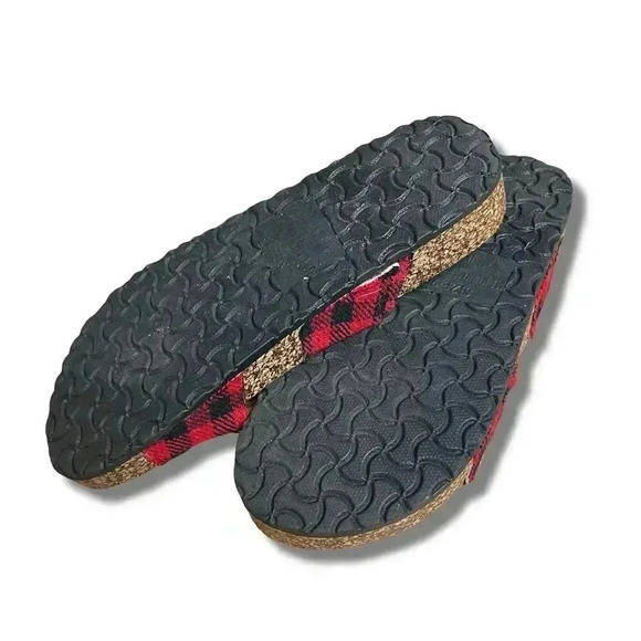 Rebel Buffalo Plaid Slide Sandals Adjustable Buckles Comfort Footbed Size 7 - Picture 5 of 7